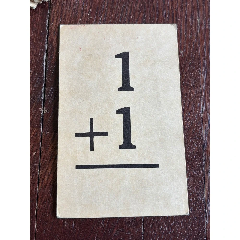 Vintage 1948 Steck Co Math Flash Cards Working With Numbers Teaching Aids‎ 1G1